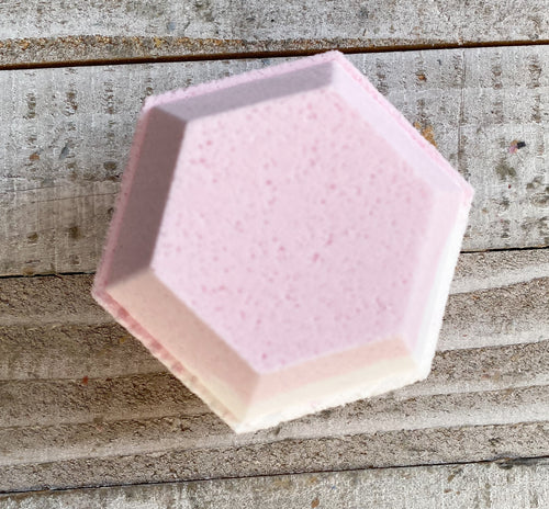 Raspberry Cream Hexabomb (bath bomb)