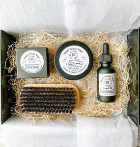 Beard Box | Tabac and Leather | Beard Wash, Beard Oil, Beard Balm, Brush